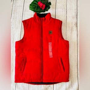 Field & Stream Men’s Hibiscus Red Explorer Zip Quilted Puffer Vest Size M NWT